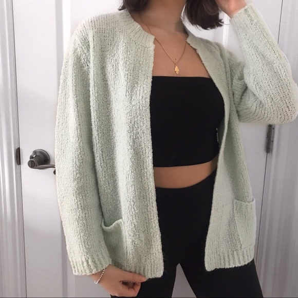 Vintage mint green cozy sweater - Picture 3 of 4
